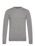 Lyle Merino Crew Neck Sweater Designers Knitwear Round Necks Grey J. L...