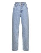 Paperbag Jeans Bottoms Jeans Regular Jeans Blue Mango