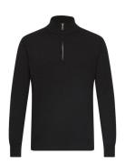 Patton Half Zip Tops Knitwear Half Zip Jumpers Black Oscar Jacobson