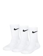 Nike Dri-Fit Crew Socks Sokker Strømper White Nike