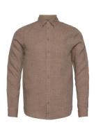 Mmgtheo Linen Shirt Tops Shirts Casual Brown Mos Mosh Gallery