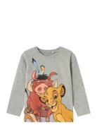 Nmmjoost Lionking Ls Top Wdi Tops T-shirts Long-sleeved T-shirts Grey ...