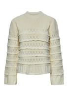 Yastimu Ls Knit Pullover Tops Knitwear Jumpers Cream YAS