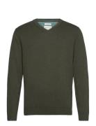 Basic V-Neck Knit Tops Knitwear V-necks Green Tom Tailor