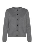 Objester Sli L/S Knit Cardigan Noos Tops Knitwear Cardigans Grey Objec...