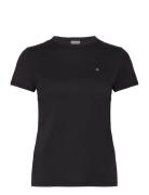 Ck Emb Graphic Slim T-Shirt Tops T-shirts & Tops Short-sleeved Black C...