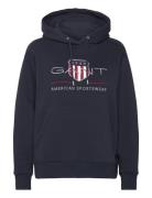 Archive Shield Hoodie Tops Sweat-shirts & Hoodies Hoodies Navy GANT