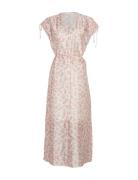 Mschisadora Sl Maxi Dress Aop Maxikjole Festkjole Pink MSCH Copenhagen