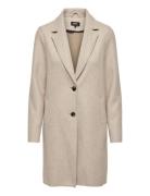 Onlcarrie Bonded Coat Otw Outerwear Coats Winter Coats Cream ONLY