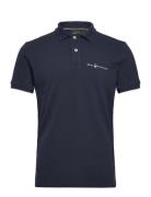 Bowman Logo Polo Sport Polos Short-sleeved Navy Sail Racing