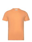 Slim-Fit Cotton T-Shirt Tops T-shirts Short-sleeved Orange Mango