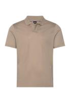 Pye 406 Tops Knitwear Short Sleeve Knitted Polos Beige BOSS