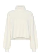 Mebagz Short Pullover Tops Knitwear Turtleneck White Gestuz