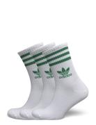 3 Stripes Crew Sock 3 Pair Pack Sport Socks Regular Socks White Adidas...