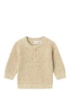 Nbmnesalle Ls Knit Tops Knitwear Cardigans Beige Name It