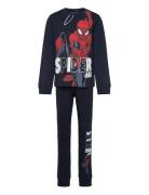 Nmmalfred Spider Ls Nightset Noos Mar Pyjamas Sett Blue Name It