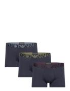 Men's Knit 3-Pack Trunk Boksershorts Navy Emporio Armani