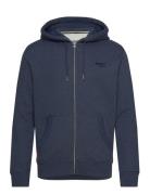 Essential Logo Zip Hoodie Tops Sweat-shirts & Hoodies Hoodies Blue Sup...