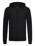 Mode Merino Zip Hoody Tops Sweat-shirts & Hoodies Hoodies Black AllSai...