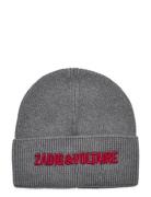 Pull On Hat Accessories Headwear Hats Beanie Grey Zadig & Voltaire Kid...