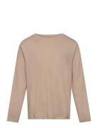 Nkmvobbo Ls Nreg Top Noos Tops T-shirts Long-sleeved T-shirts Beige Na...