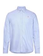 Konrad Contrast Oxford Shirt Tops Shirts Casual Blue Les Deux