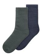 Nkmwak Wo/Bl 2P Sock Sokker Strømper Navy Name It