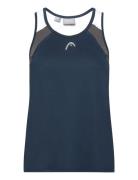 Club 22 Tank Top Women Sport T-shirts & Tops Sleeveless Navy Head