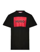 Short Sleeves Tee-Shirt Tops T-shirts Short-sleeved Black Hugo Kids