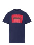 Short Sleeves Tee-Shirt Tops T-shirts Short-sleeved Navy Hugo Kids