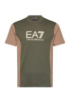 T-Shirt Tops T-shirts Short-sleeved Green EA7