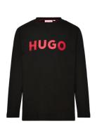 Long Sleeve T-Shirt Tops T-shirts Long-sleeved T-shirts Black Hugo Kid...