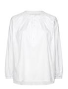 Patricia Blouse Fancy Poplin Tops Blouses Long-sleeved White Naja Lauf