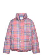 Check Aop City Puffer Jacket Fôret Jakke Pink Mini Rodini