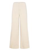 Slhelle Pants Bottoms Trousers Straight Leg Cream Soaked In Luxury