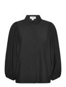 Slleodora Stefani Shirt 3/4 Tops Shirts Long-sleeved Black Soaked In L...