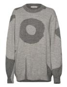 Neutra Unikko Tops Knitwear Round Necks Grey Marimekko