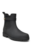 Th Stud Rubberised Rainboot Shoes Chelsea Boots Black Tommy Hilfiger