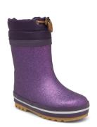 Short Winter Wellies - Glitter Shoes Rubberboots High Rubberboots Purp...