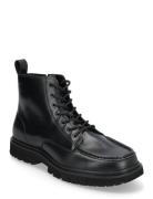 Eva Boot Mid Laceup Unform Dress Støvletter Med Snøring Black Calvin K...