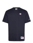 Crewneck T-Shirt Tops T-shirts Short-sleeved Navy Champion