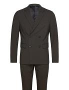 Plain Db Mens Suit - Normal Lenght Dress Khaki Green Lindbergh