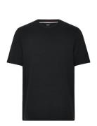 Rib T-Shirt Tops T-shirts Short-sleeved Black BOSS