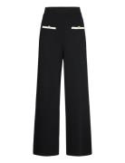 Straight-Fit Trousers With Contrasting Piping Bottoms Trousers Straigh...