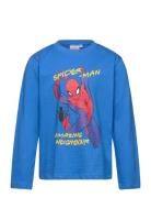 Tshirt Tops T-shirts Long-sleeved T-shirts Blue Spider-man