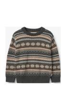 Knit Pullover Knud Tops Knitwear Pullovers Green Wheat