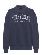 Tjw Rlx Varsity Crew Tops Sweat-shirts & Hoodies Sweat-shirts Navy Tom...