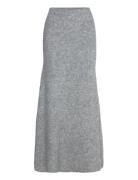 Filine Knit Skirt Langt Skjørt Grey NORR