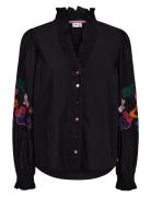 Nujasmine Shirt Tops Shirts Long-sleeved Black Nümph