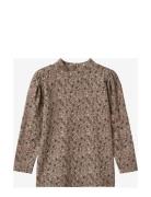 Kelly Puff Ls Blouse Tops Blouses & Tunics Brown Fliink